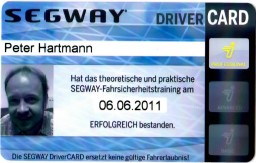 SEGWAY Driver Card Peter Hartmann