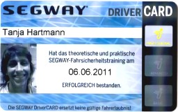 SEGWAY Driver Card Tanja Hartmann